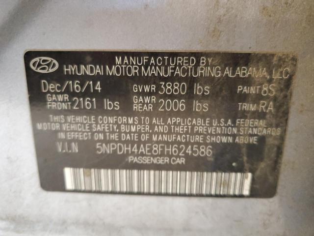 Photo 10 from auction – 2015 HYUNDAI ELANTRA with VIN 5NPDH4AE8FH624586