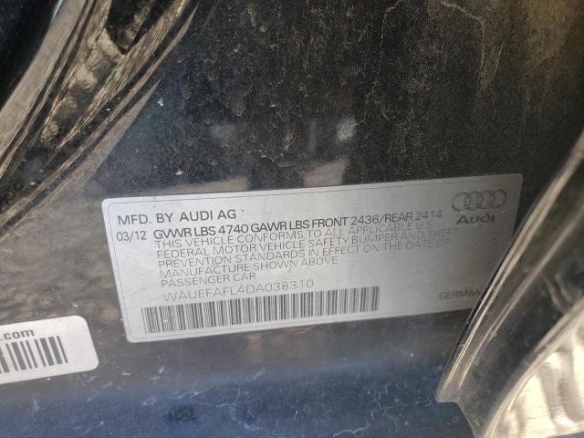 Photo 10 from auction – 2013 AUDI A4 PREMIUM with VIN WAUEFAFL4DA038310