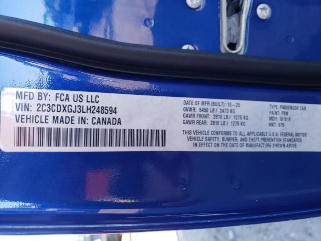 Photo 10 from auction – 2020 DODGE CHARGER SC with VIN 2C3CDXGJ3LH248594