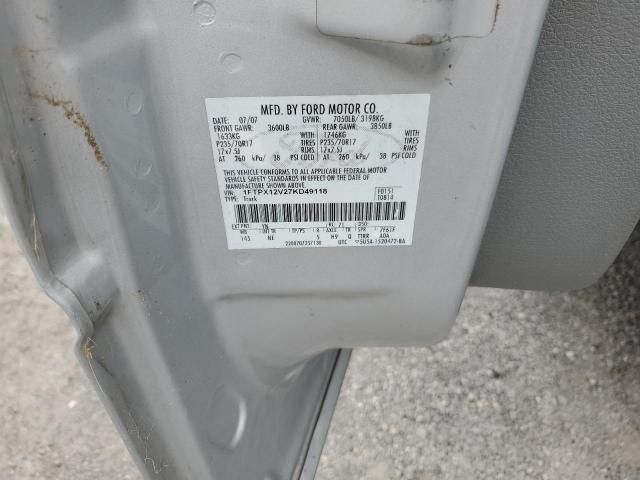 Photo 10 from auction – 2007 FORD F150 with VIN 1FTPX12V27KD49118