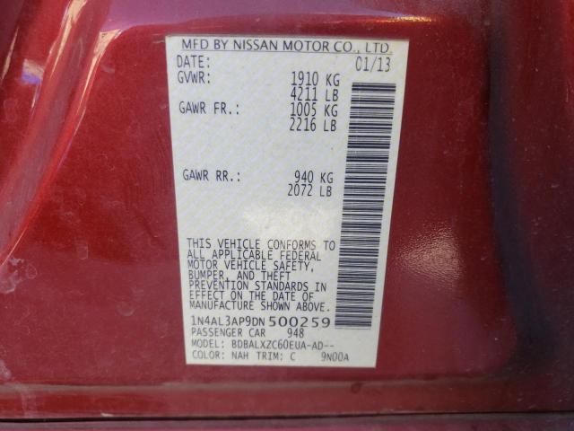 Photo 10 from auction – 2013 NISSAN ALTIMA 2.5 with VIN 1N4AL3AP9DN500259