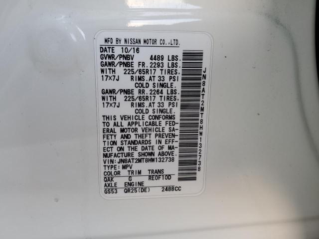 Photo 10 from auction – 2017 NISSAN ROGUE S with VIN JN8AT2MT8HW132738