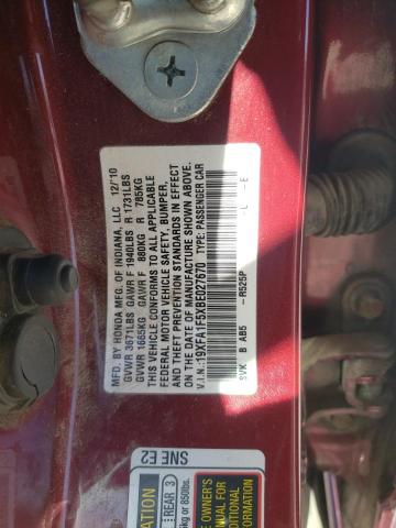 Photo 10 from auction – 2011 HONDA CIVIC LX with VIN 19XFA1F5XBE027670