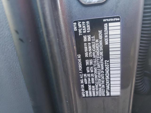 Photo 10 from auction – 2019 PORSCHE CAYENNE with VIN WP1AA2AY5KDA06372