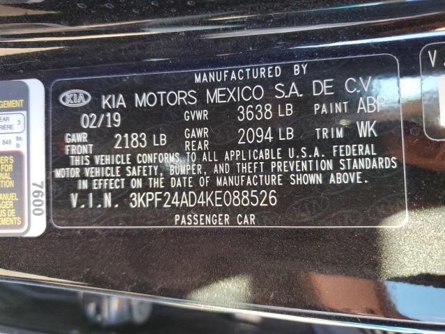 Photo 10 from auction – 2019 KIA FORTE FE with VIN 3KPF24AD4KE088526