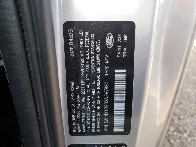 Photo 10 from auction – 2003 LAND ROVER FREELANDER with VIN SALNY12203A267830