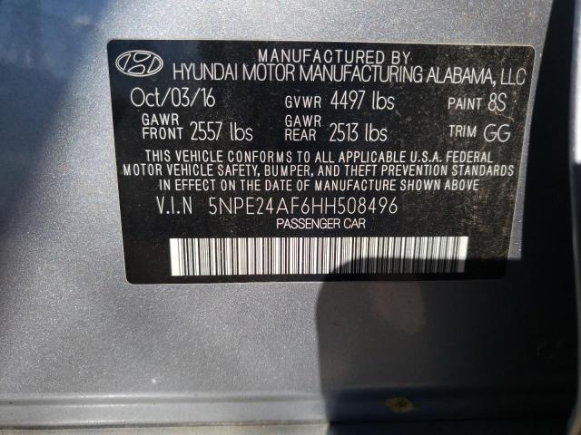 Photo 10 from auction – 2017 HYUNDAI SONATA SE with VIN 5NPE24AF6HH508496