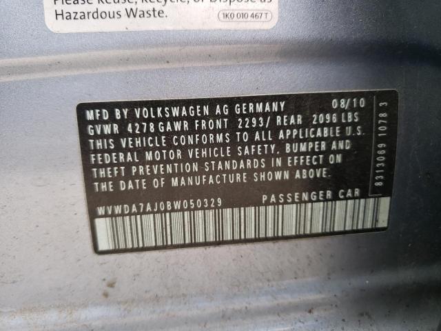 Photo 10 from auction – 2011 VOLKSWAGEN GOLF with VIN WVWDA7AJ0BW050329
