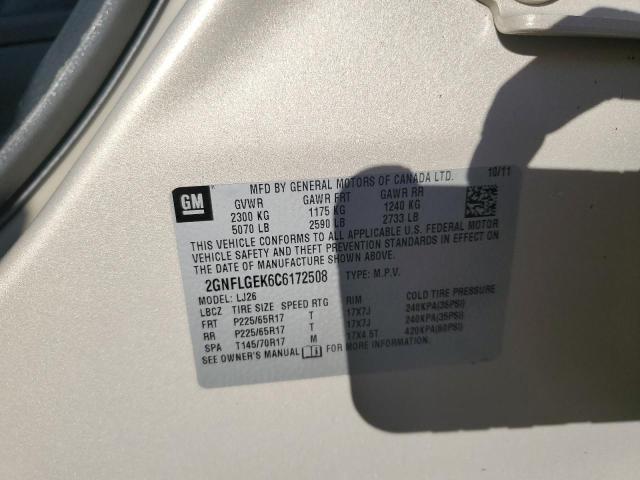 Photo 10 from auction – 2012 CHEVROLET EQUINOX LT with VIN 2GNFLGEK6C6172508