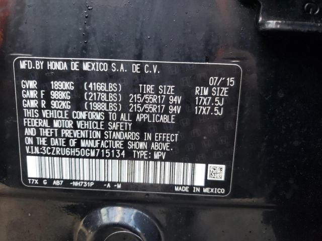 Photo 10 from auction – 2016 HONDA HR-V EX with VIN 3CZRU6H50GM715134
