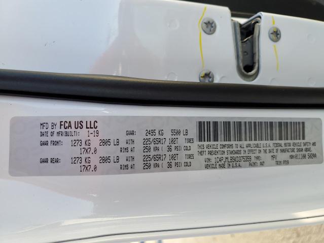 Photo 10 from auction – 2019 JEEP CHEROKEE L with VIN 1C4PJMLB5KD375359