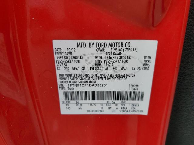 Photo 10 from auction – 2013 FORD F150 with VIN 1FTNF1CF1DKD55201