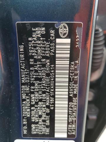 Photo 10 from auction – 2017 TOYOTA CAMRY LE with VIN 4T1BF1FK4HU405414