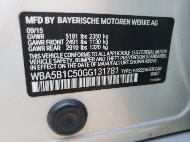 Photo 10 from auction – 2016 BMW 535 I with VIN WBA5B1C50GG131781