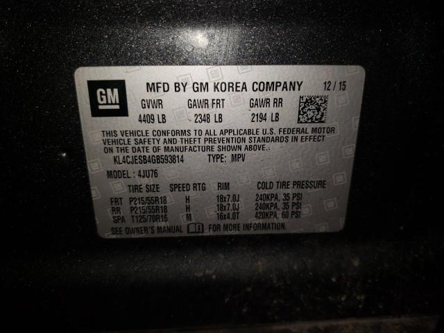 Photo 10 from auction – 2016 BUICK ENCORE with VIN KL4CJESB4GB593814