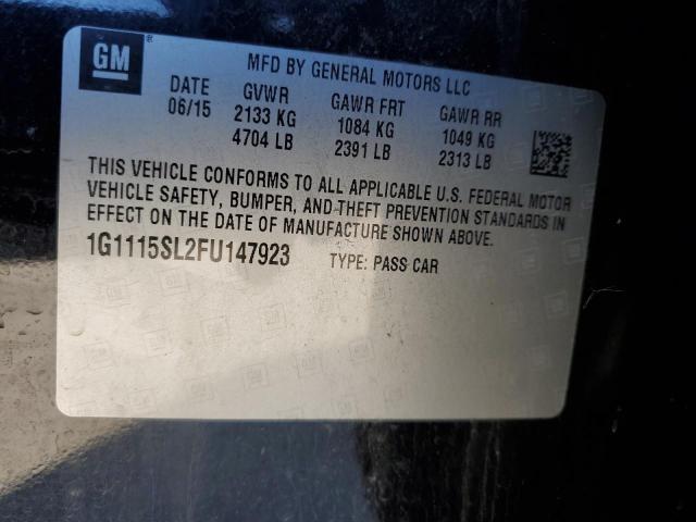 Photo 10 from auction – 2015 CHEVROLET IMPALA LT with VIN 1G1115SL2FU147923