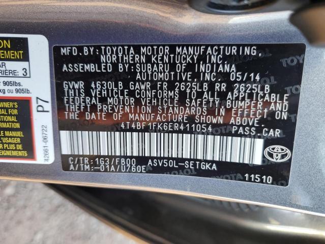 Photo 10 from auction – 2014 TOYOTA CAMRY L with VIN 4T4BF1FK6ER411054