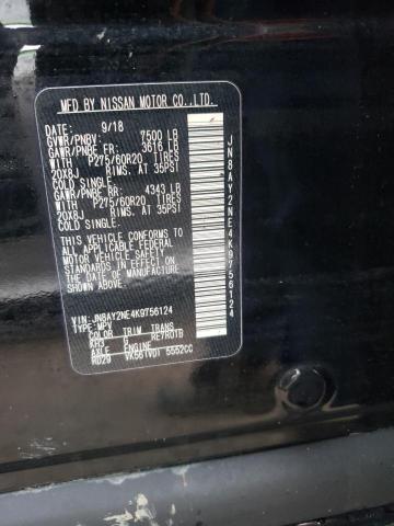 Photo 10 from auction – 2019 NISSAN ARMADA PLA with VIN JN8AY2NE4K9756124