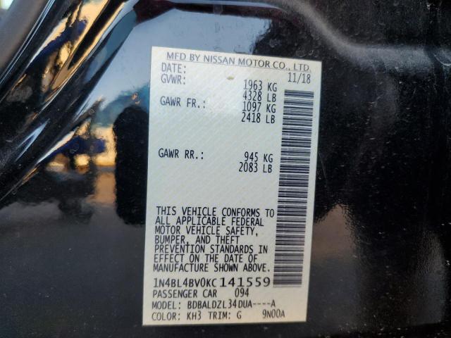 Photo 10 from auction – 2019 NISSAN ALTIMA S with VIN 1N4BL4BV0KC141559