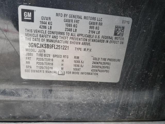 Photo 10 from auction – 2015 CHEVROLET TRAX LS with VIN 3GNCJKSB9FL251221