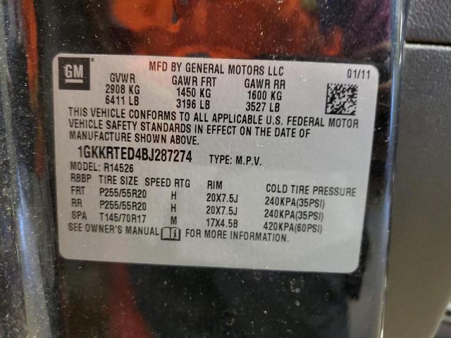 Photo 10 from auction – 2011 GMC ACADIA DEN with VIN 1GKKRTED4BJ287274