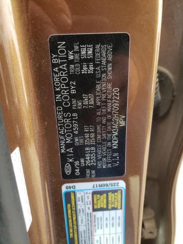 Photo 10 from auction – 2017 KIA SPORTAGE L with VIN KNDPM3AC2H7097220