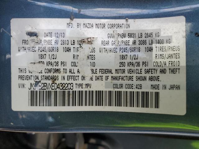 Photo 10 from auction – 2014 MAZDA CX-9 SPORT with VIN JM3TB2BVXE0432203