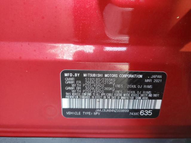 Photo 10 from auction – 2022 MITSUBISHI OUTLANDER with VIN JA4J3UA84NZ009899
