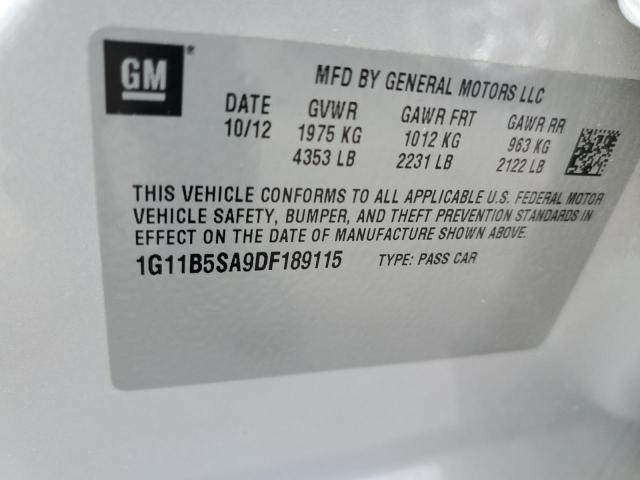Photo 10 from auction – 2013 CHEVROLET MALIBU LS with VIN 1G11B5SA9DF189115