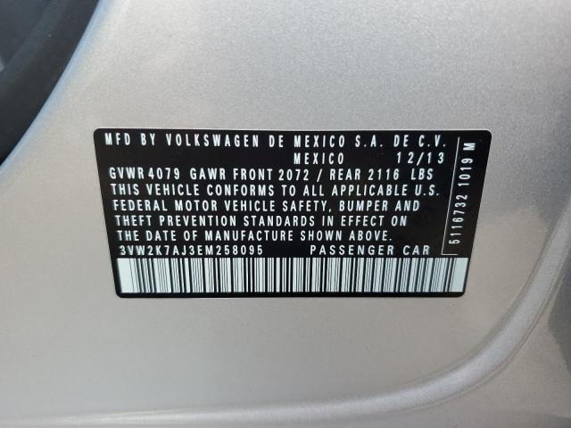Photo 10 from auction – 2014 VOLKSWAGEN JETTA BASE with VIN 3VW2K7AJ3EM258095