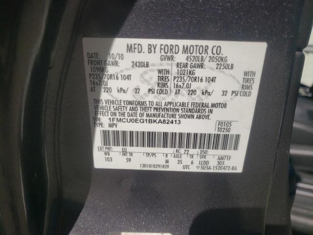 Photo 10 from auction – 2011 FORD ESCAPE LIM with VIN 1FMCU0EG1BKA82413