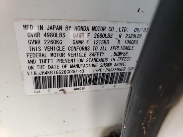 Photo 10 from auction – 2008 ACURA RL with VIN JH4KB16628C000143