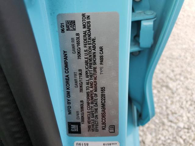 Photo 10 from auction – 2021 CHEVROLET SPARK 1LT with VIN KL8CD6SA9MC228165