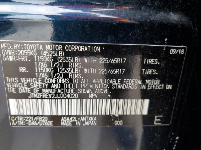 Photo 10 from auction – 2018 TOYOTA RAV4 LE with VIN JTMZFREV2JJ204020