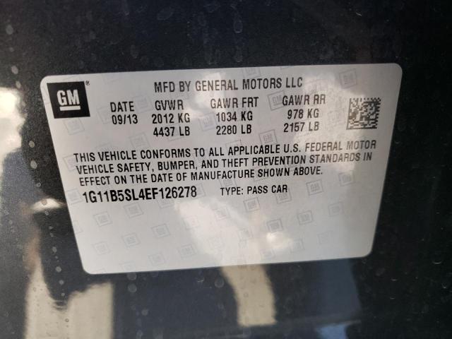 Photo 10 from auction – 2014 CHEVROLET MALIBU LS with VIN 1G11B5SL4EF126278