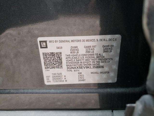 Photo 10 from auction – 2019 CHEVROLET EQUINOX LS with VIN 3GNAXSEV9KL358906