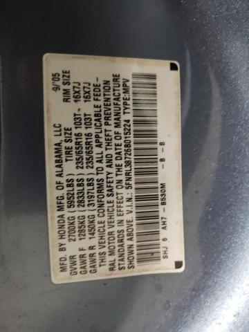 Photo 10 from auction – 2006 HONDA ODYSSEY EX with VIN 5FNRL38726B015224