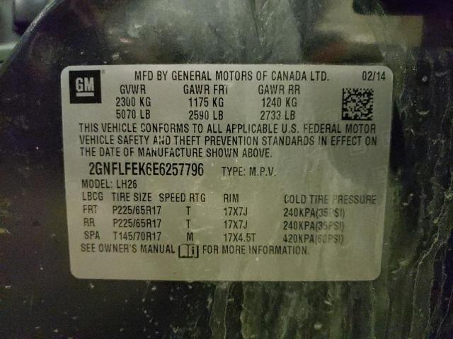 Photo 10 from auction – 2014 CHEVROLET EQUINOX with VIN 2GNFLFEK6E6257796