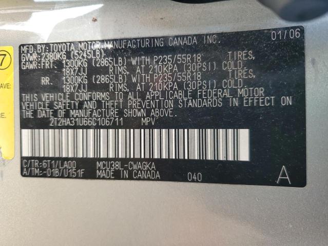 Photo 10 from auction – 2006 LEXUS RX 330 with VIN 2T2HA31U66C106711