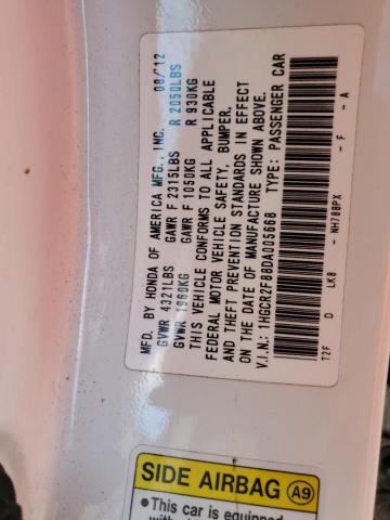 Photo 10 from auction – 2013 HONDA ACCORD EXL with VIN 1HGCR2F88DA005668