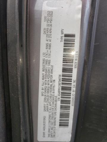 Photo 10 from auction – 2008 SUBARU OUTBACK 2. with VIN 4S4BP61C987346756