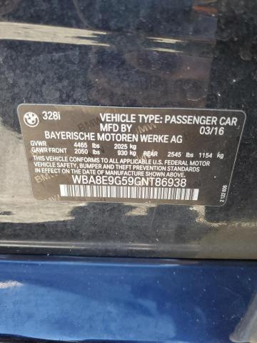 Photo 10 from auction – 2016 BMW 328 I SULE with VIN WBA8E9G59GNT86938