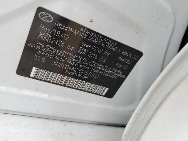 Photo 10 from auction – 2013 HYUNDAI SONATA GLS with VIN 5NPEB4AC5DH532191
