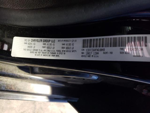 Photo 10 from auction – 2015 CHRYSLER 200 S with VIN 1C3CCCDGXFN618049