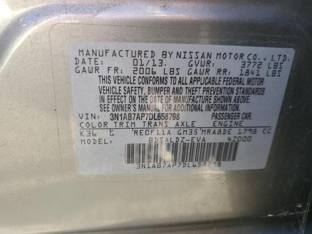 Photo 10 from auction – 2013 NISSAN SENTRA S with VIN 3N1AB7AP7DL658798