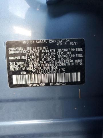 Photo 10 from auction – 2021 SUBARU FORESTER P with VIN JF2SKAFC0MH540175