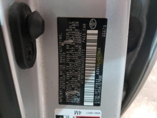 Photo 10 from auction – 2010 TOYOTA CAMRY BASE with VIN 4T1BF3EK8AU055773