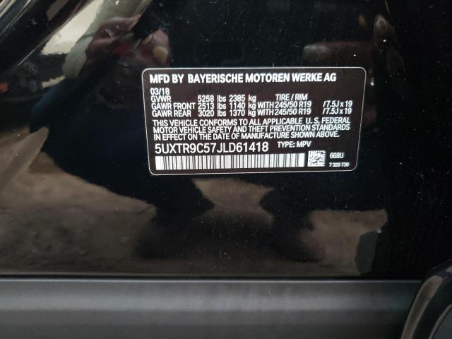 Photo 10 from auction – 2018 BMW X3 XDRIVE3 with VIN 5UXTR9C57JLD61418