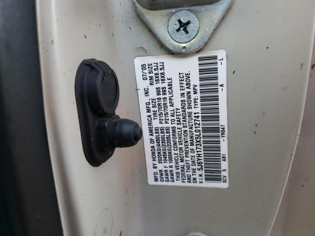 Photo 10 from auction – 2005 HONDA ELEMENT LX with VIN 5J6YH173X5L012741