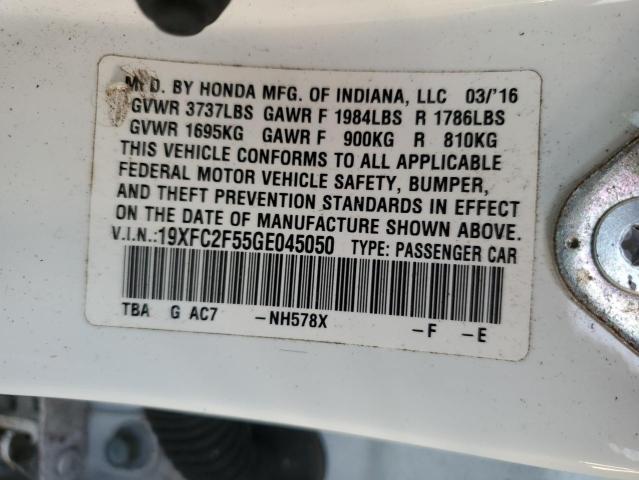 Photo 10 from auction – 2016 HONDA CIVIC LX with VIN 19XFC2F55GE045050